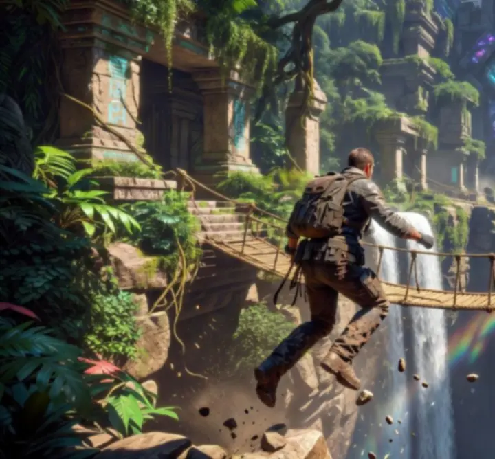 Xbox-exkluzív játékokból származó látványos játékbeli képernyőképek montázsa