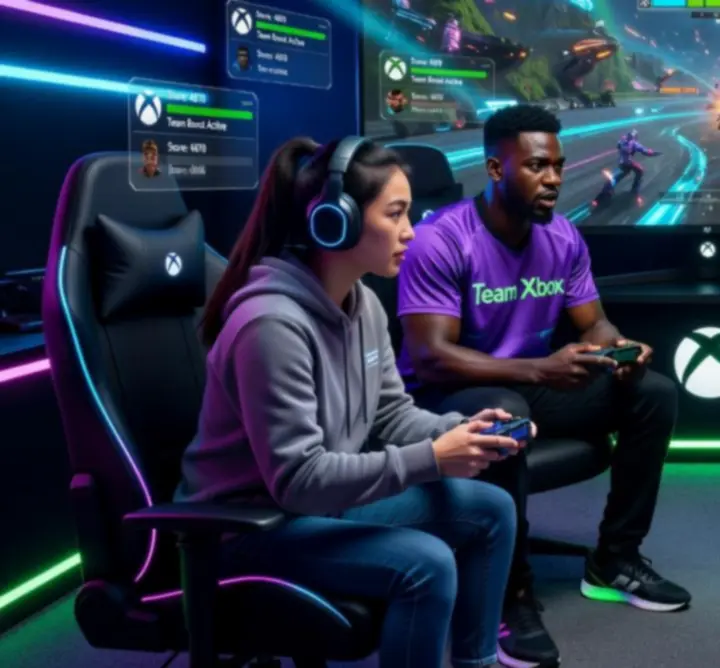 Akciódús többjátékos Xbox élmény illusztrációja