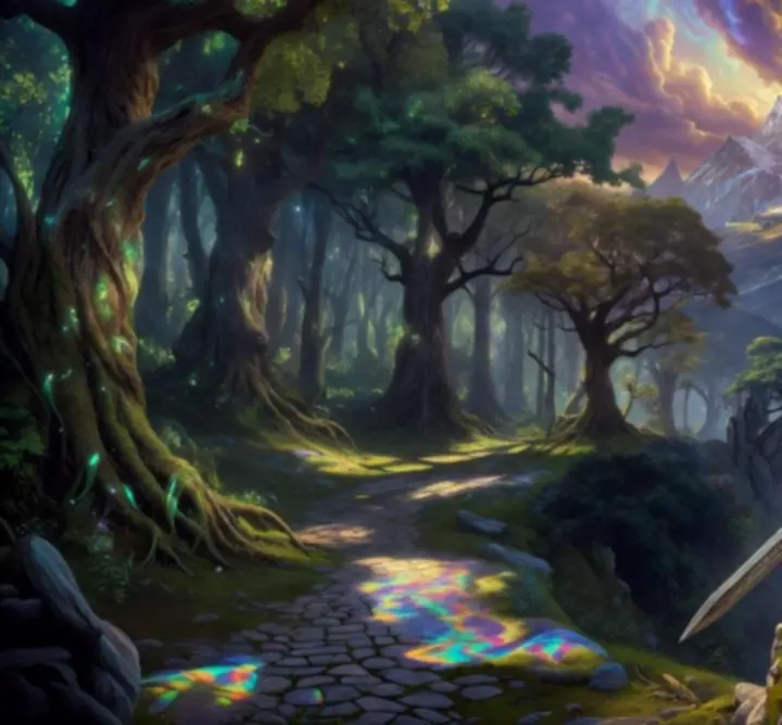 Fantáziavilágot és szerepjátékos karaktereket bemutató Xbox RPG jelenet