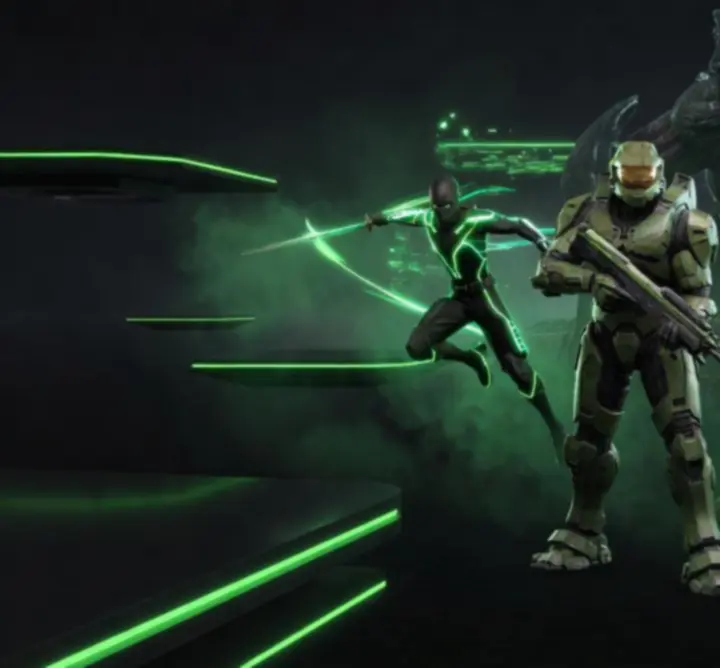 Xbox exkluzív játékok látványos illusztrációja