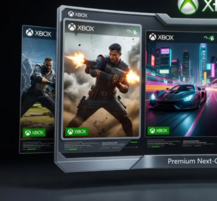 Látványos, akciódús Xbox-játék jelenet futurisztikus zöld fényekkel